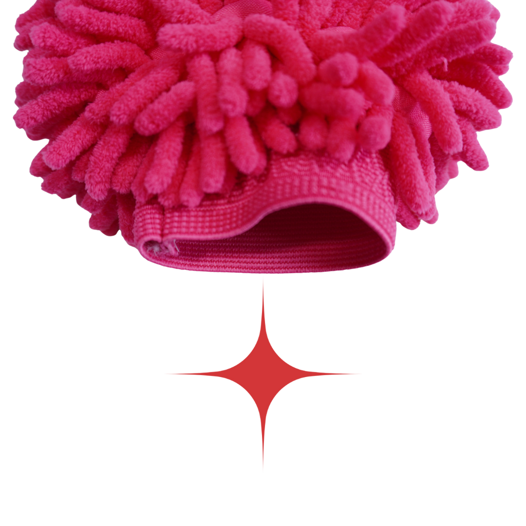 Mănușă Spălare Auto Chenille – Roz/Fucsia (izolată pe interior)