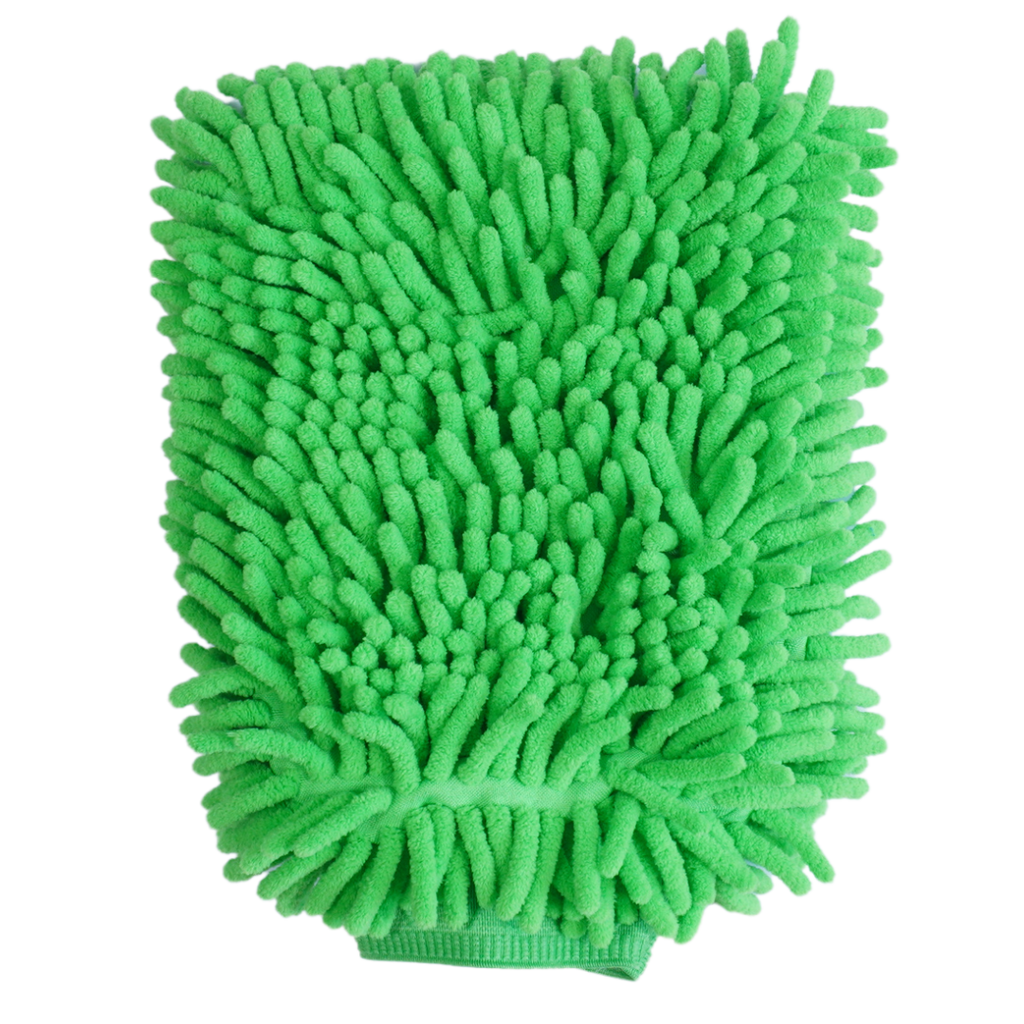Mănușă Spălare Auto Chenille – Verde (izolată pe interior)